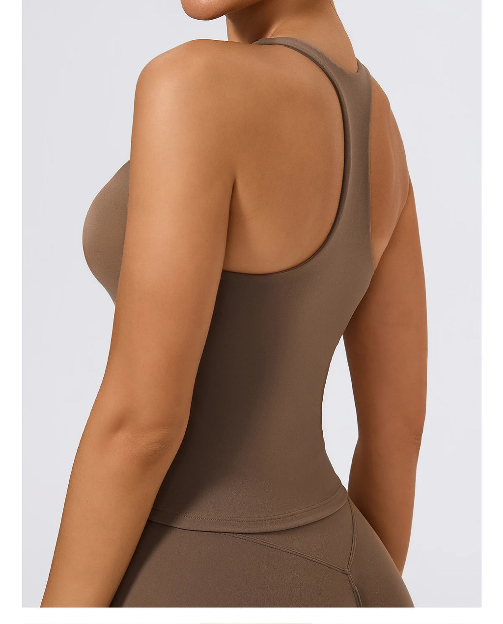 Hearuisavy Woman's Push Up Sports Vest I-Back Strap Design Gym Sportswear Breathable Quick Dry Fitness Top Running Yoga Tank Top