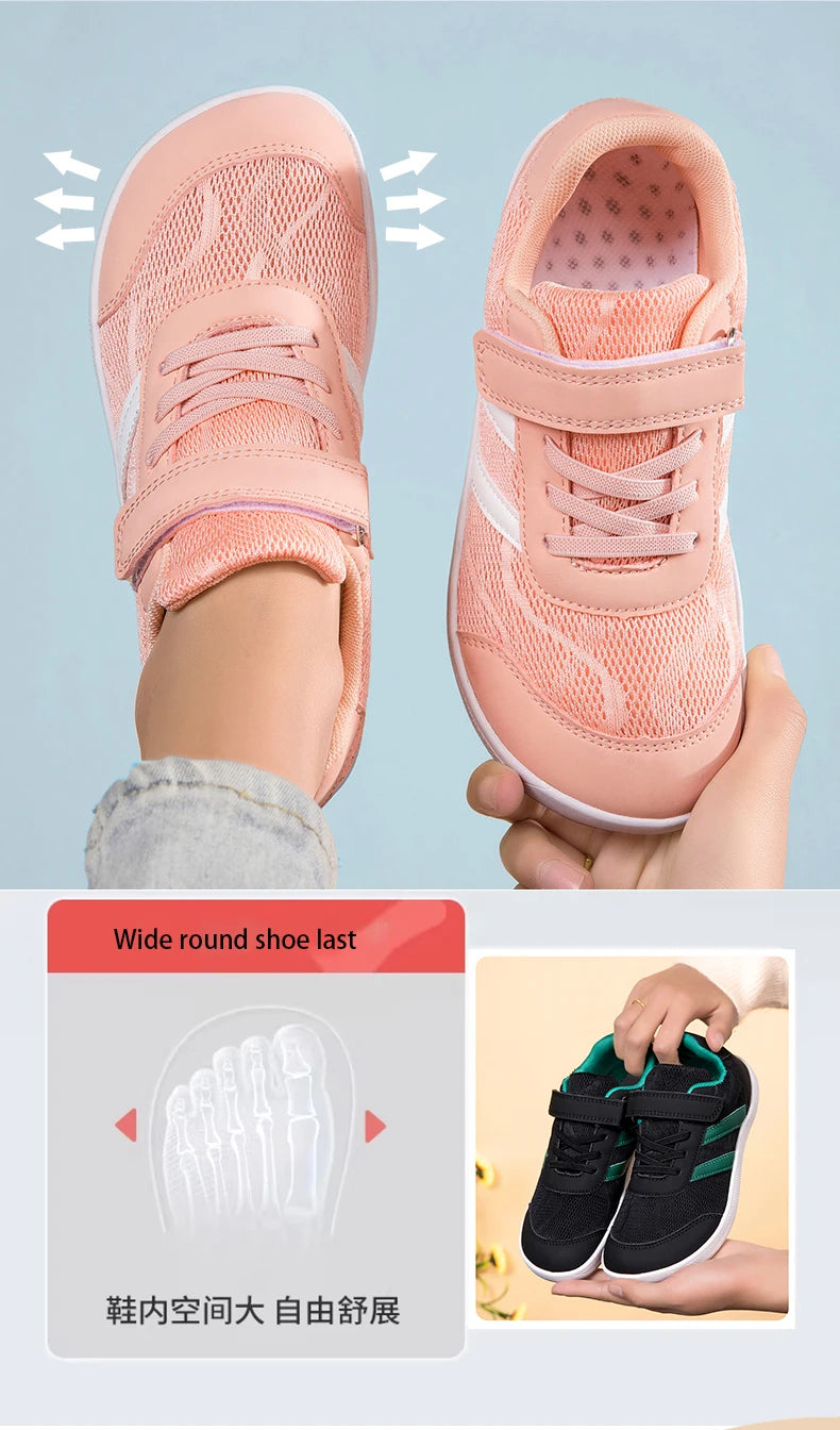 Wide Barefoot Shoes For Small/Large/Children/Simple Sports Shoes For Boys/Girls/Splay Natural/Light Sports Shoes For Girls Boys