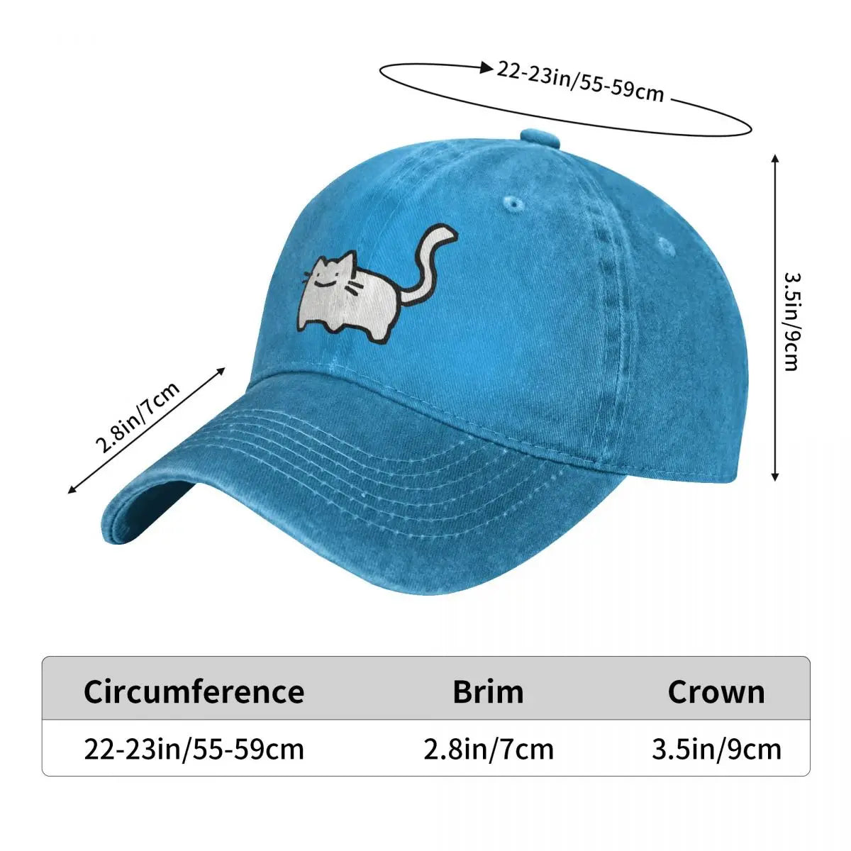 Cat Baseball Caps Peaked Cap Animal Sun Shade Hats for Men Women