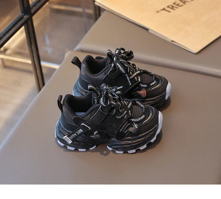 Boys Casual Shoes Girls Sneakers Anti-skid Lace-up Classic 26-37 New Trend Hot Toddlers Little Kids Fashion Sports Running Shoes