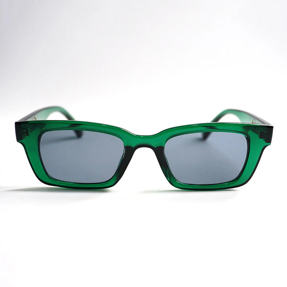 Fashion Vintage Rectangle Punk Sunglasses Women Men Personalized Retro Sun Glasses Trendy Eyewear UV400 Shades Eyeglasses