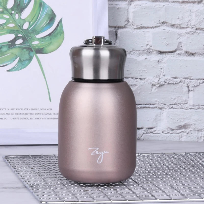 300ml Mini Coffee Thermos Portable Travel Water Bottle Insulated Thermal Bottle Hot Cold Drink Coffee Cup