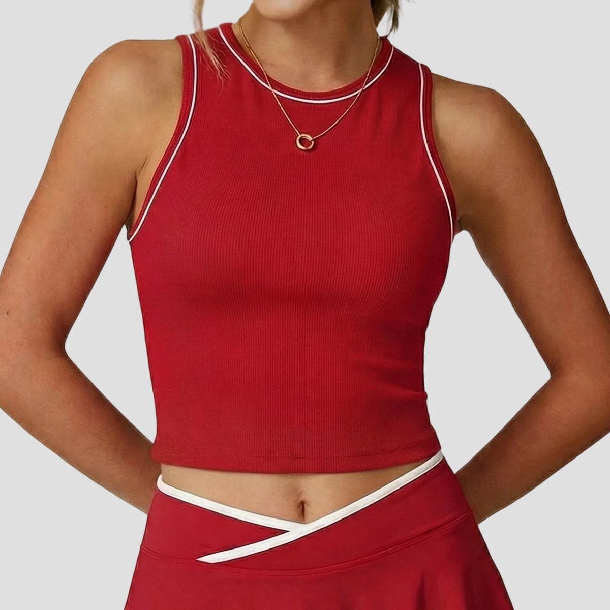 Women Yoga Vest High Elasticity Quick Drying Sleeveless Solid Sports Vest Gym Fitness Workout Athleticwear