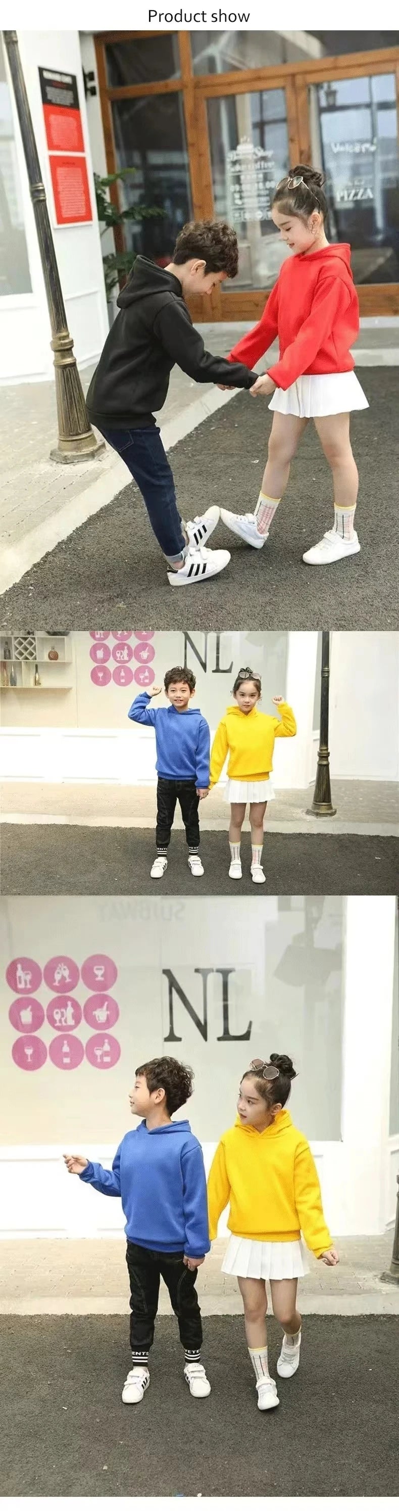 Children Coat 2 Piece 3-12 Age Boy Girl 67  Comfort Leisure Hoodie+Trousers Pullover Hooded Autumn Winter New Style Sportswear