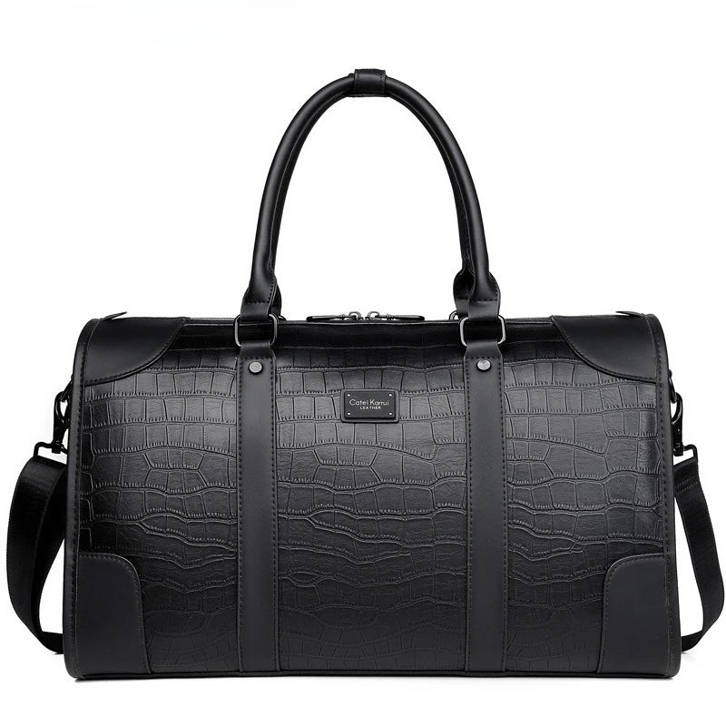 Fashion Handbag Bag Men Business Travel Tote Luxury Alligator PU Leather Luggage Bag With Shoulder Strap Crossbody Bags Duffle