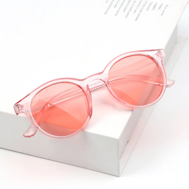 Korean Style Children Sunglasses Trendy Round Frame Kids Sun Glasses Tinted Lens Fashion Personality UV400 Small Sun Shades