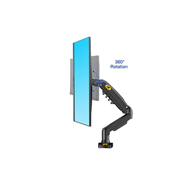 Adjustable PC Monitor Arm Support NB F80 Single Monitor Bracket Up To 30 Inches Computer Desk Mount Stand Adjustable Gas Spring
