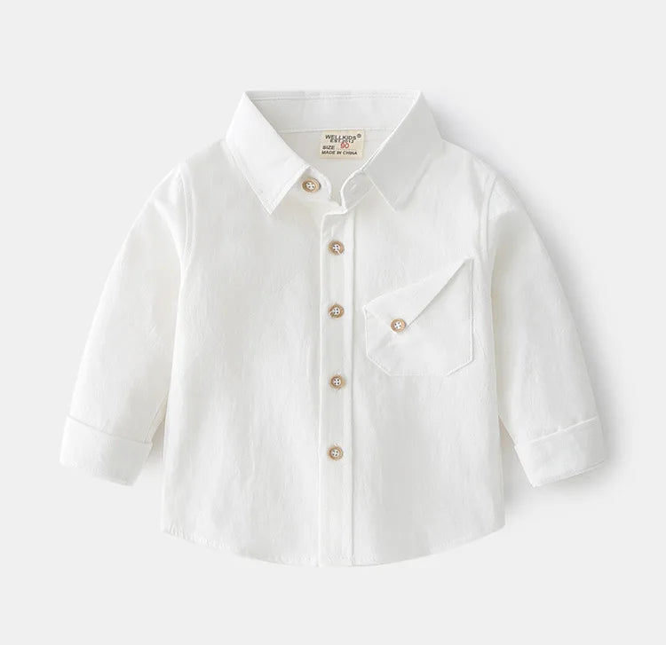 Children's Outerwear Shirt Spring and Autumn Fashion Long-sleeved Shirt Soft Casual Long-sleeved Thin Shirt
