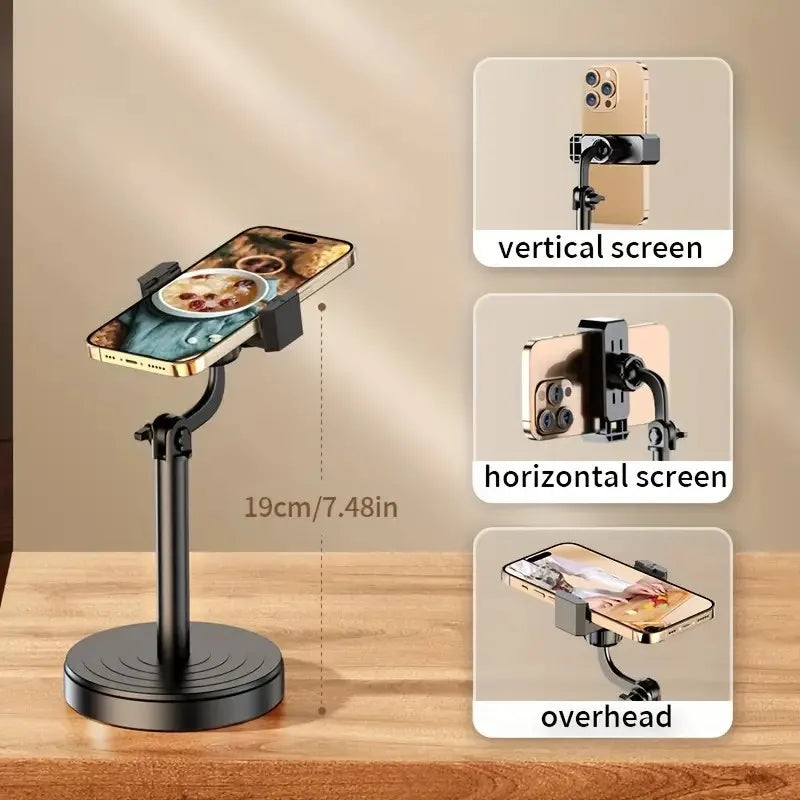 Multifunctional Mobile Phone Bracket Adjustable Height Live Broadcast Holder Telescopic Portable Phone Stand For iPhone Xiaomi