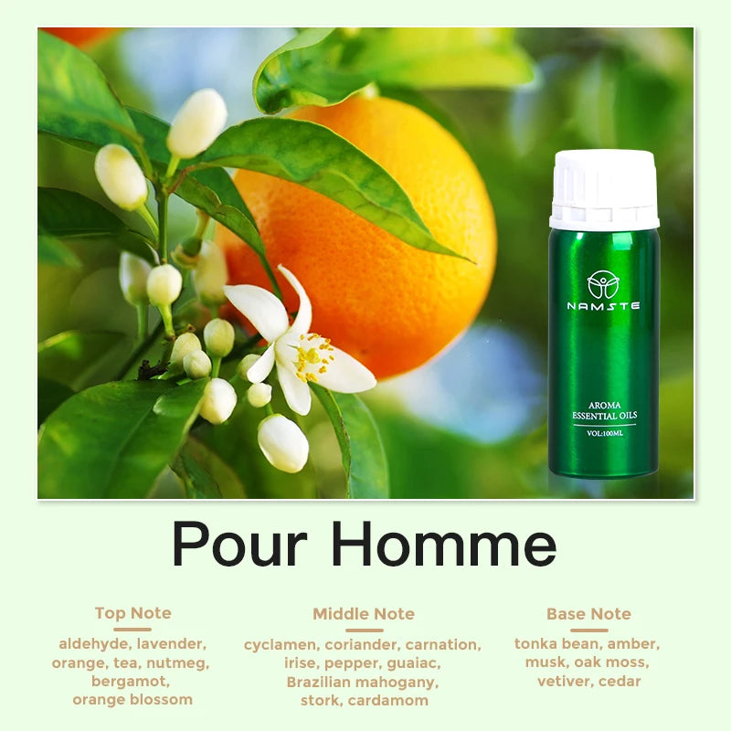 Aroma Diffuser Perfume Fragrance Oil Pure Scented Air Freshener for Scent Diffusers Namste 100ML Essential Oil Diffuser Natural