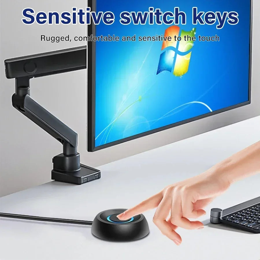 1.8M Computer Desktop Key Switch Desktop Host External Start Power On/Off Button Extension Cable Startup Switch For Home Office