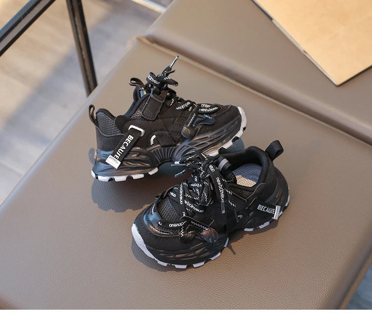 Boys Casual Shoes Girls Sneakers Anti-skid Lace-up Classic 26-37 New Trend Hot Toddlers Little Kids Fashion Sports Running Shoes