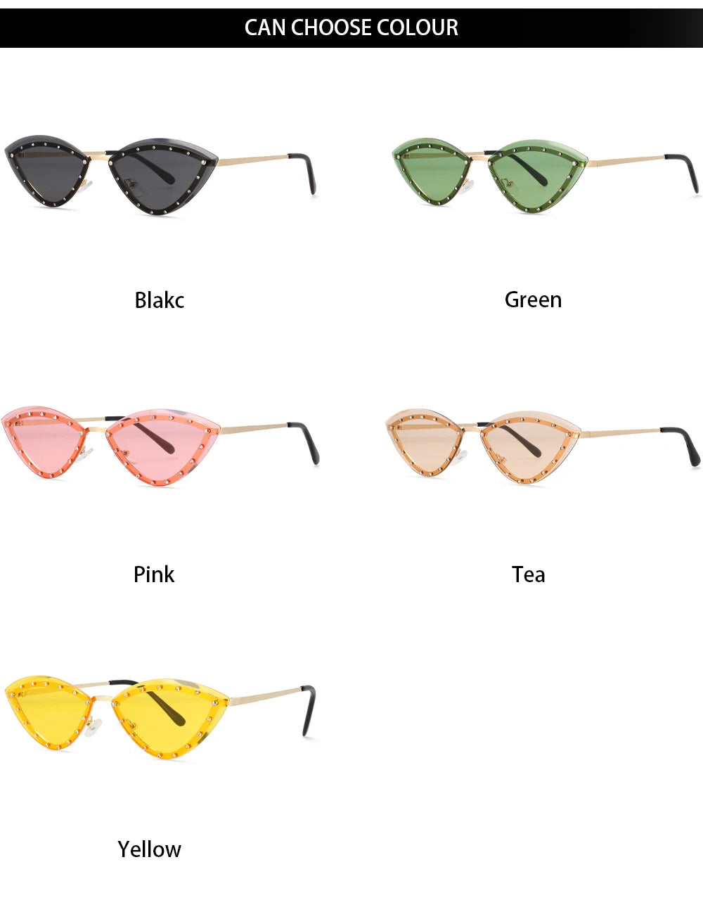 55554 Luxury Rimless Sunglasses Women Diamond  Triangular Sun Glasses Brand Designer Shades Uv400 Fashion Eyewear