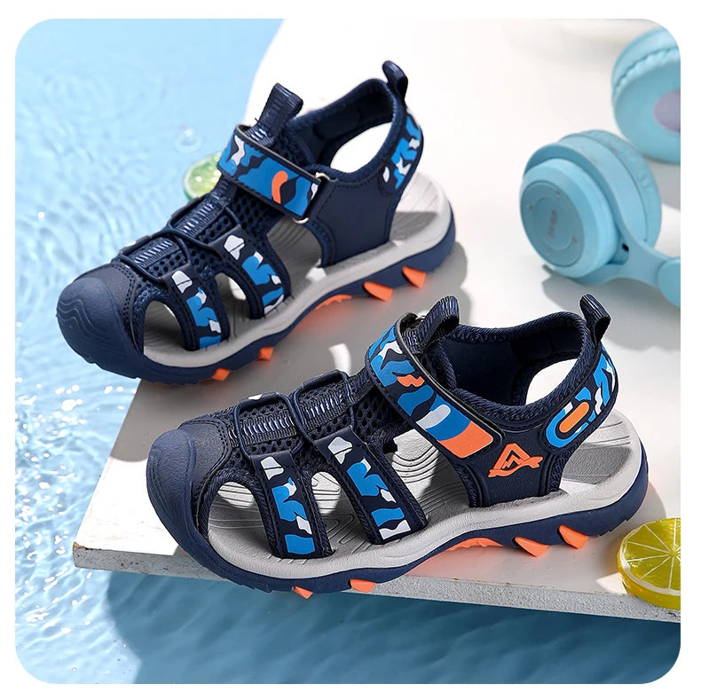 Summer Children Beach Sandals Brand Fashion Sneakers For Girls Size 28-39 Boys Footwear Kids Non-slip Sandalias Baby Shoes