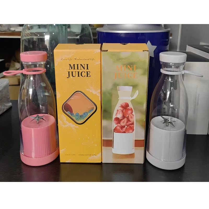 Electric Juicer Cup - Cute Manual Wine Bottle Juicer Cup - Portable Small Carry-On 6-Head Rechargeable Cup For Juicing