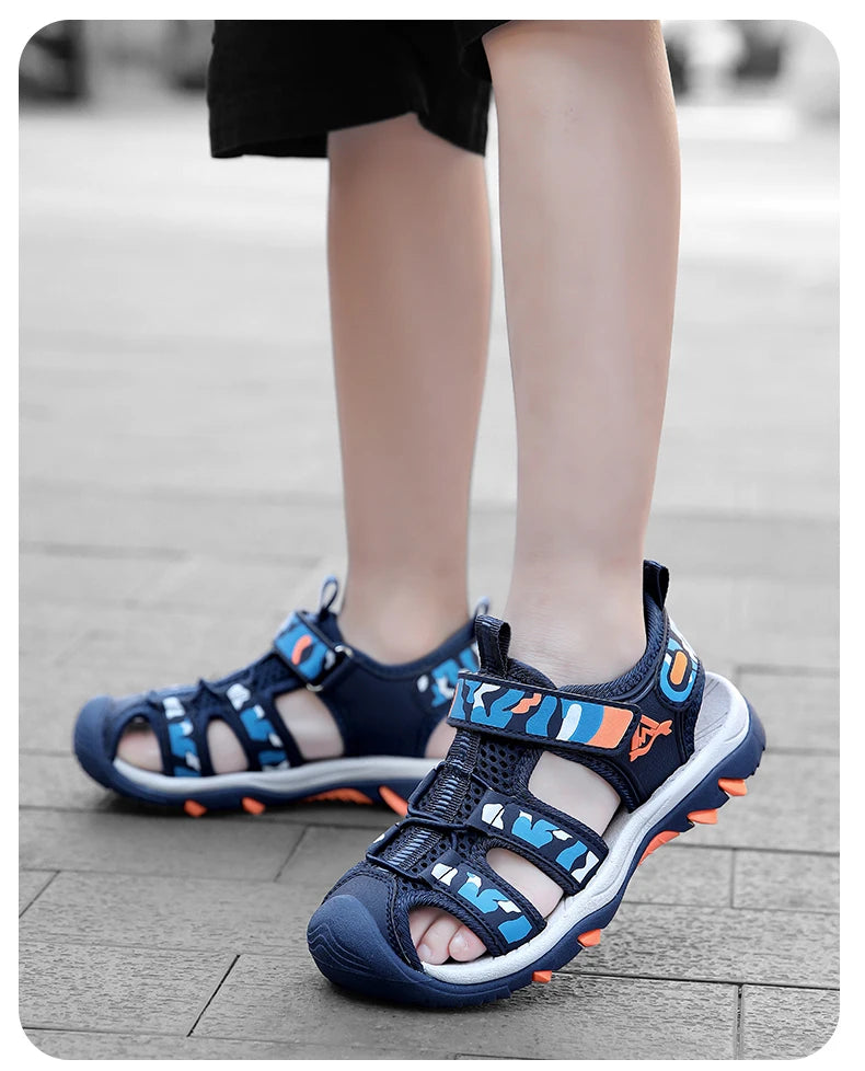 Summer Children Beach Sandals Brand Fashion Sneakers For Girls Size 28-39 Boys Footwear Kids Non-slip Sandalias Baby Shoes