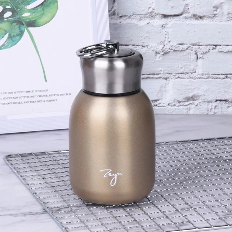 300ml Mini Coffee Thermos Portable Travel Water Bottle Insulated Thermal Bottle Hot Cold Drink Coffee Cup