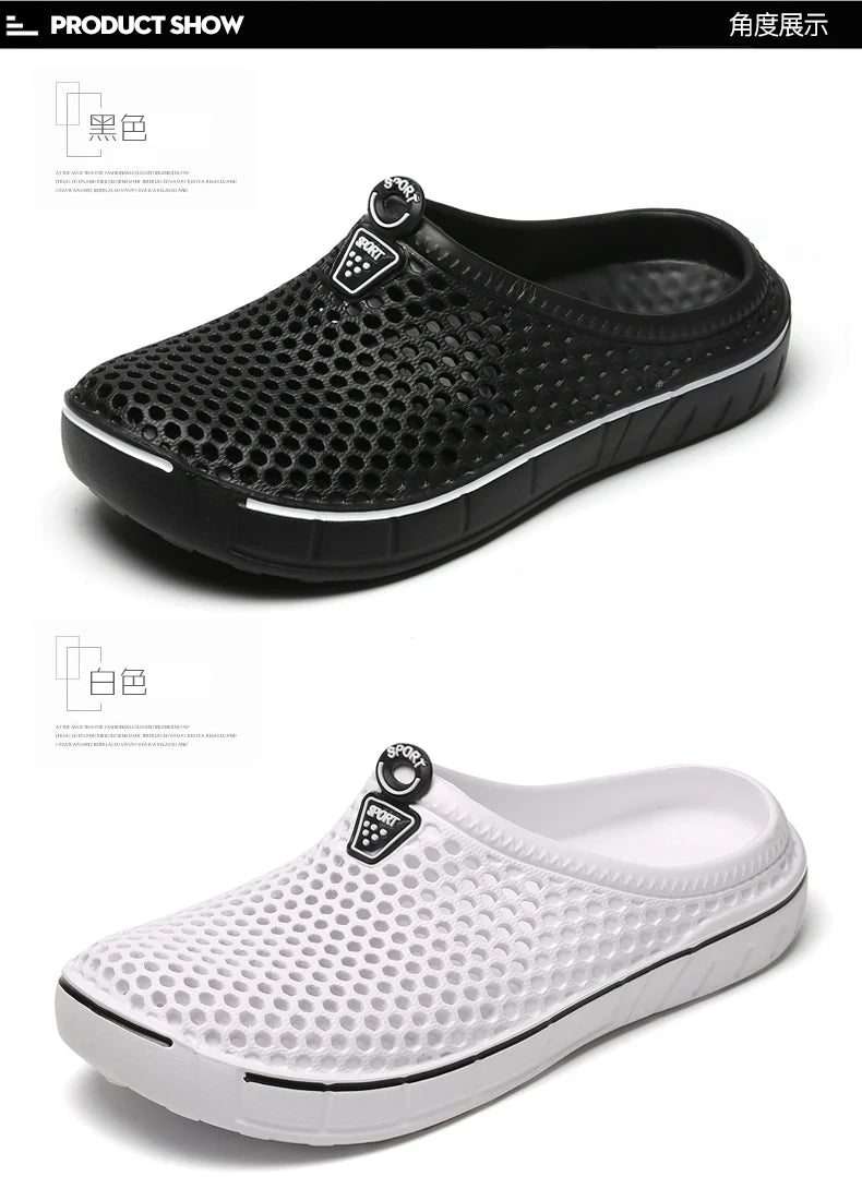 Men Sandals Summer Comfortable Outdoor Beach Shoes Men Slip on Garden Clogs Casual Water Shower Slippers Unisex Shoes
