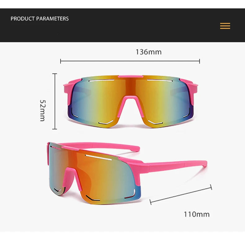 Children's Sunglasses Boy Fashion Trend Outdoor Sport Cycling Sun Glasses Girls UV Protection Colorful Lens Sports Eyewear Kids