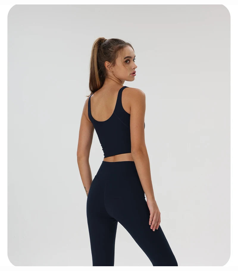 Women Yoga Vest Workout Pilates Activewear Tops Running Gym Pretty Workout Clothes Sports Bras Active Wear Female Camisole Bra