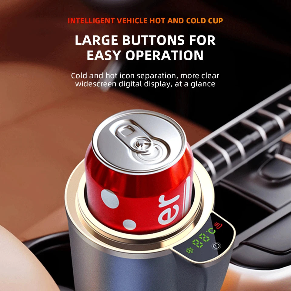 Intelligent Temperature Control Car Hot and Cold Cup Fast Cooling Heating Cup 2 in 1 Portable Smart Car Cooling Cup For Car/Home