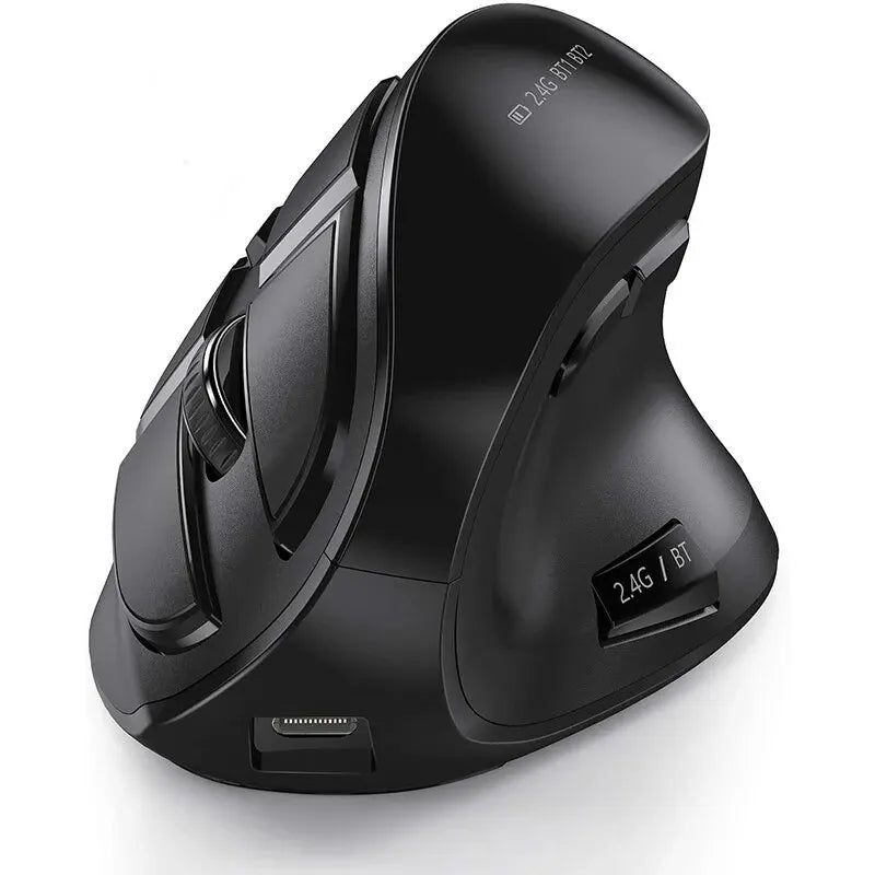JOMAA 2.4G Wireless Mouse Rechargeable Bluetooth Mouse Ergonomic Vertical Mouse for Mac Windows Laptop Tablet Gaming Mause