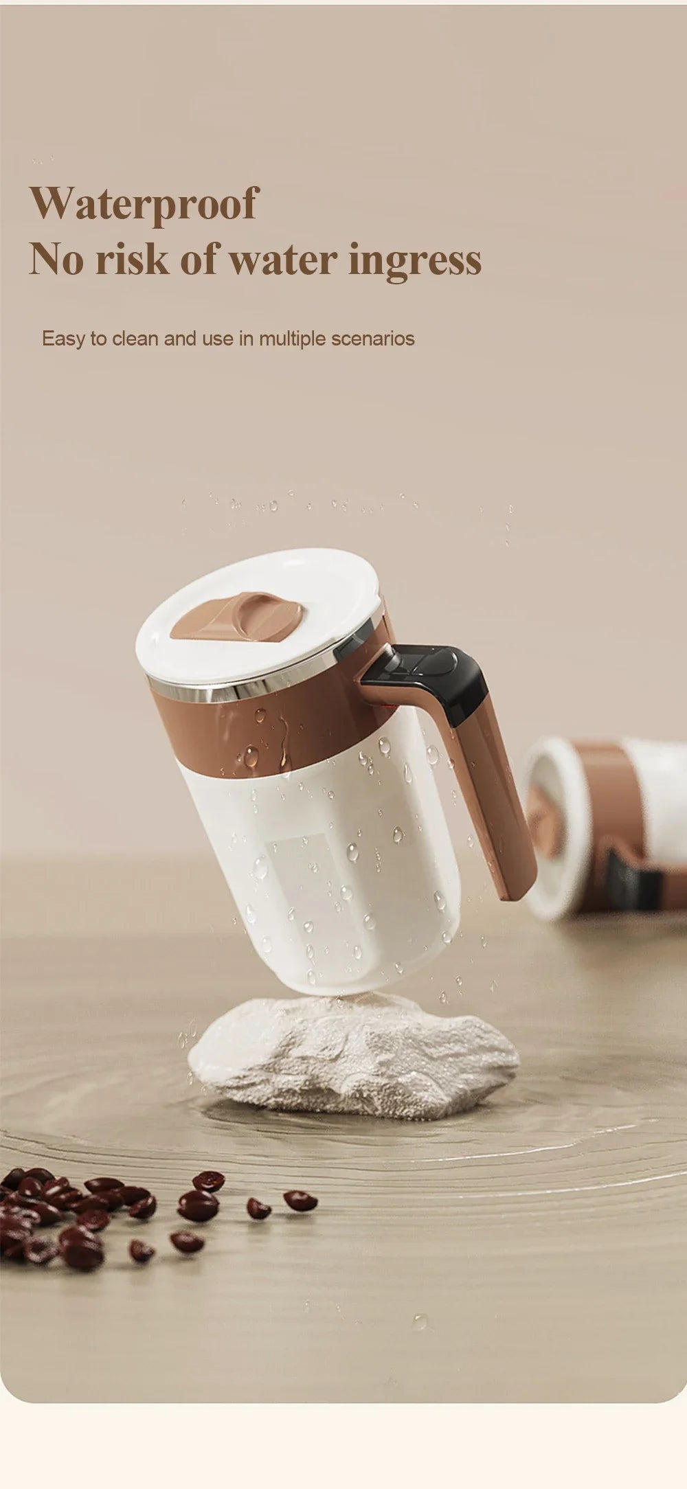 400ML Automatic Stirring Cup USB Rechargeable Electric Self Mixing Coffee Mug Stainless Steel Portable Tea Milk Drinking Cup