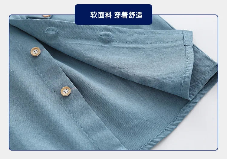 Children's Outerwear Shirt Spring and Autumn Fashion Long-sleeved Shirt Soft Casual Long-sleeved Thin Shirt