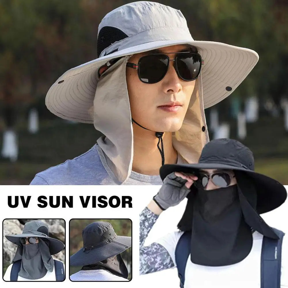 Fishing Caps Summer Sun Hat For Men UV Protection Outdoor Jungle Hat Sunshade Neck Face Cover Fishmen Caps Breathable Detachable