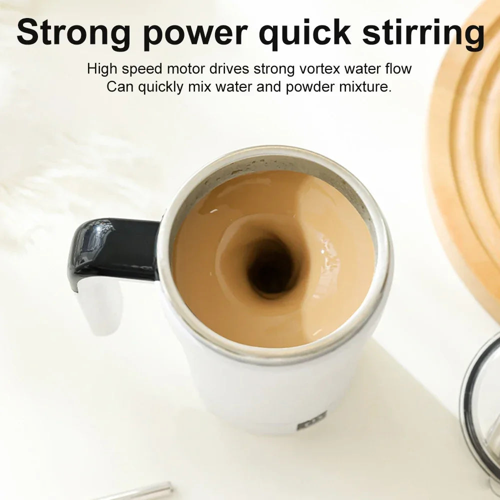 USB Automatic Detachable Mixing Coffee Cup Intelligent Temperature Measuring Rechargeable Mug Warm Coaster Magnetic Stirring Cup