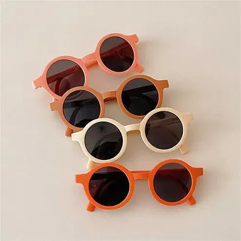 Foldable Kids Sunglasses Girls Boys Cute Round Sun Glasses Children Street Beat Eyeglasses Baby Shades Eyewears UV Protection