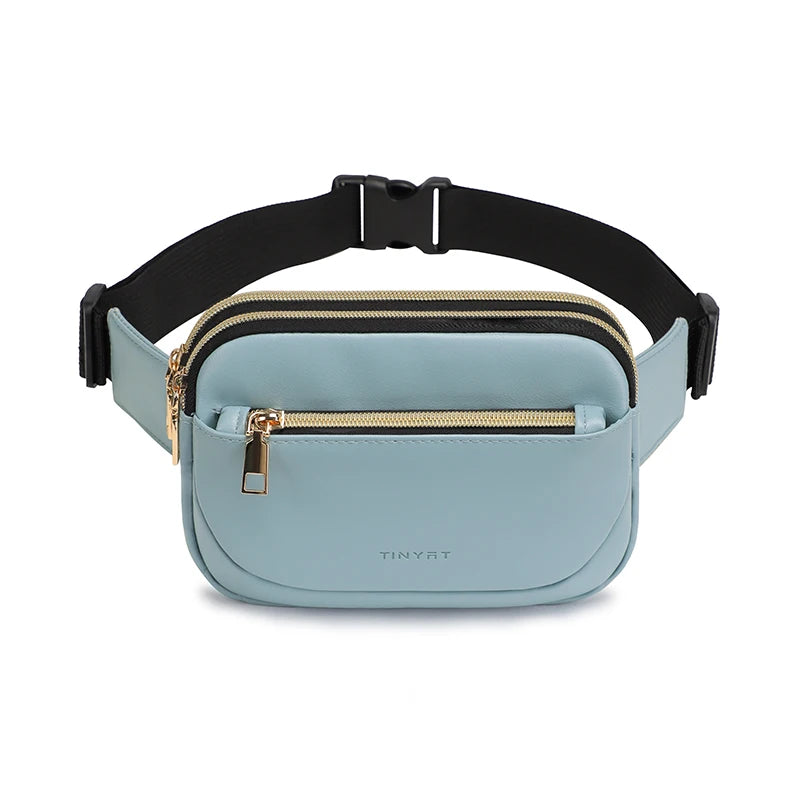 TINYAT 2025 Bohemian Lightweight Waist Bag Woman Fanny Pack Boho Crossbody Bag for Ladies Music Festival Travel Going Out