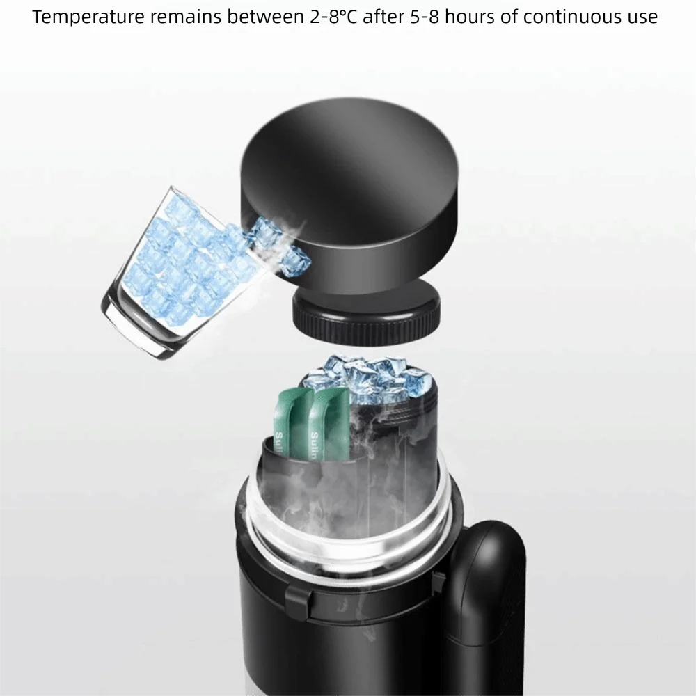 Rechargeable Insulin Refrigerated Cup Portable Design Large Capacity Medicine Refrigerator Cup LCD Digital Display