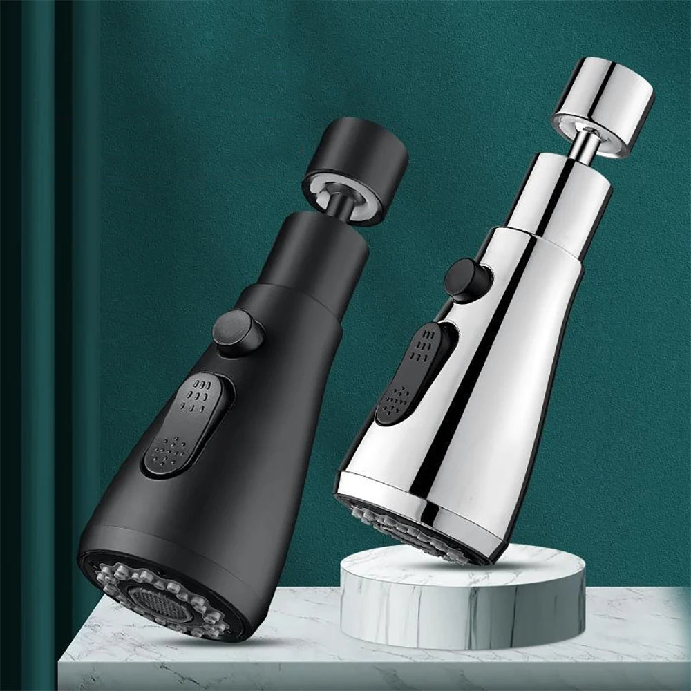 Kitchen 3 Modes Shower Head Kitchen Tap 360° Rotatable Flush High-Pressure Faucet Sprayer Tap Replacement Kitchen 3 Button Mixer