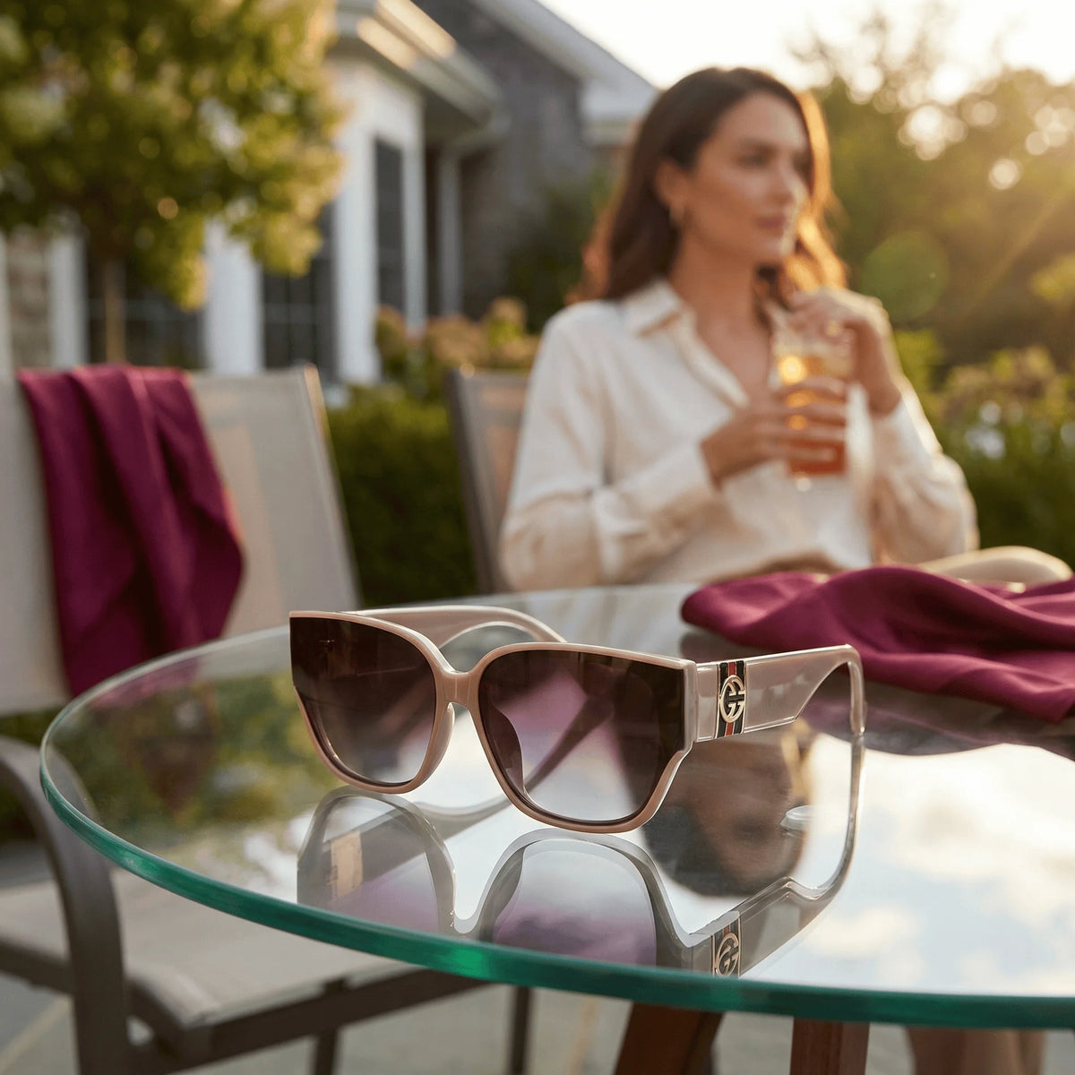 Sunglasses, simple and versatile, for both men and women, high-end style, new vintage fashion glasses, trendy
