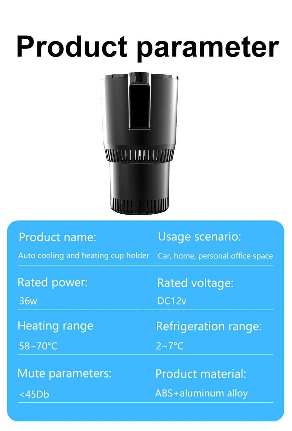 Car Hot and Cold Cup Fast Cooling Heating Cup 2 in 1 Four Seasons Universal Smart Car Cooling Cup Optional Home Adapter