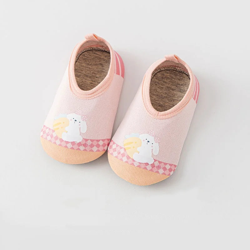 Children's Non-slip Soft Sole Floor Shoes Cartoon Toddler Shoes Socks For Boys Girls Kids Spring Summer Thin Baby First Walkers