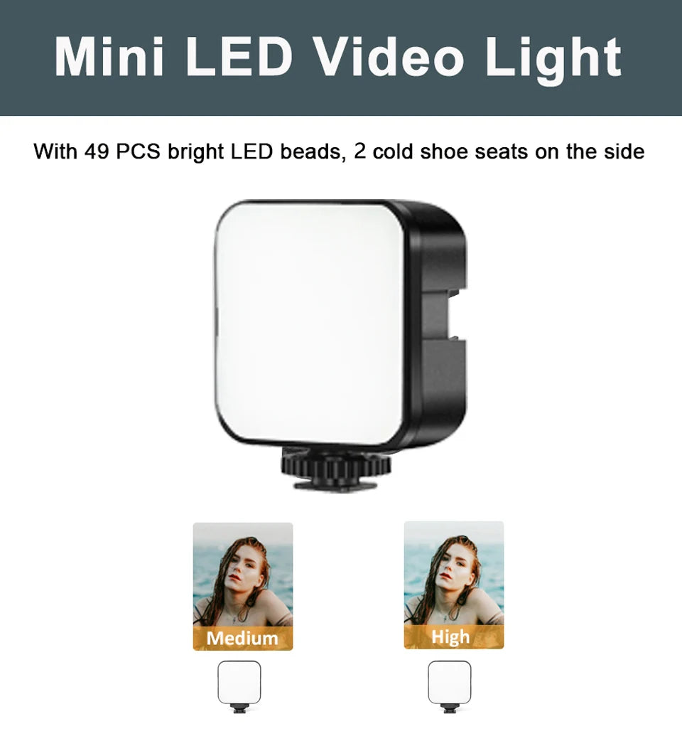 Phone Holder Photography Lighting Smartphone Video Kit Microphone LED Selfie Tripod Recording Handle Portable Stabilizer Bracket