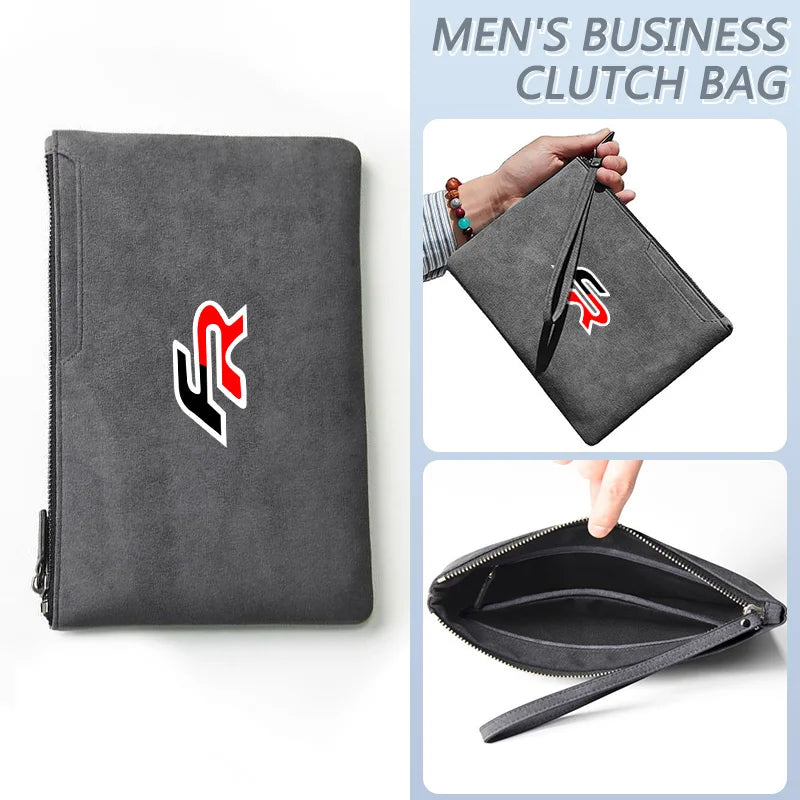 High-end Handbags Men's Mobile Phone Bags Hand-held Bags Business Envelope Bags Casual Men's Cloth Bags For Seat FR Cuper Leon