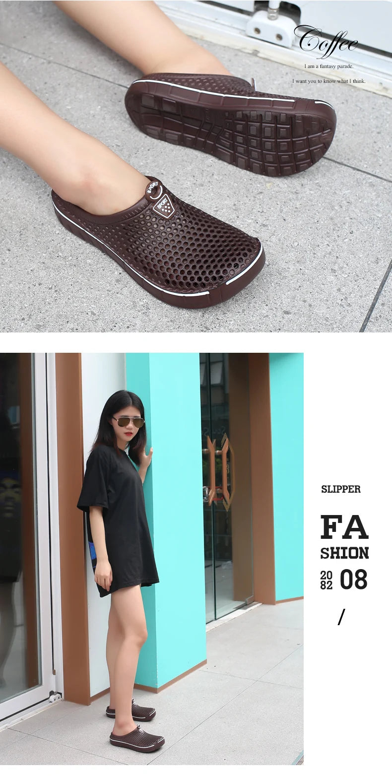 Men Sandals Summer Comfortable Outdoor Beach Shoes Men Slip on Garden Clogs Casual Water Shower Slippers Unisex Shoes