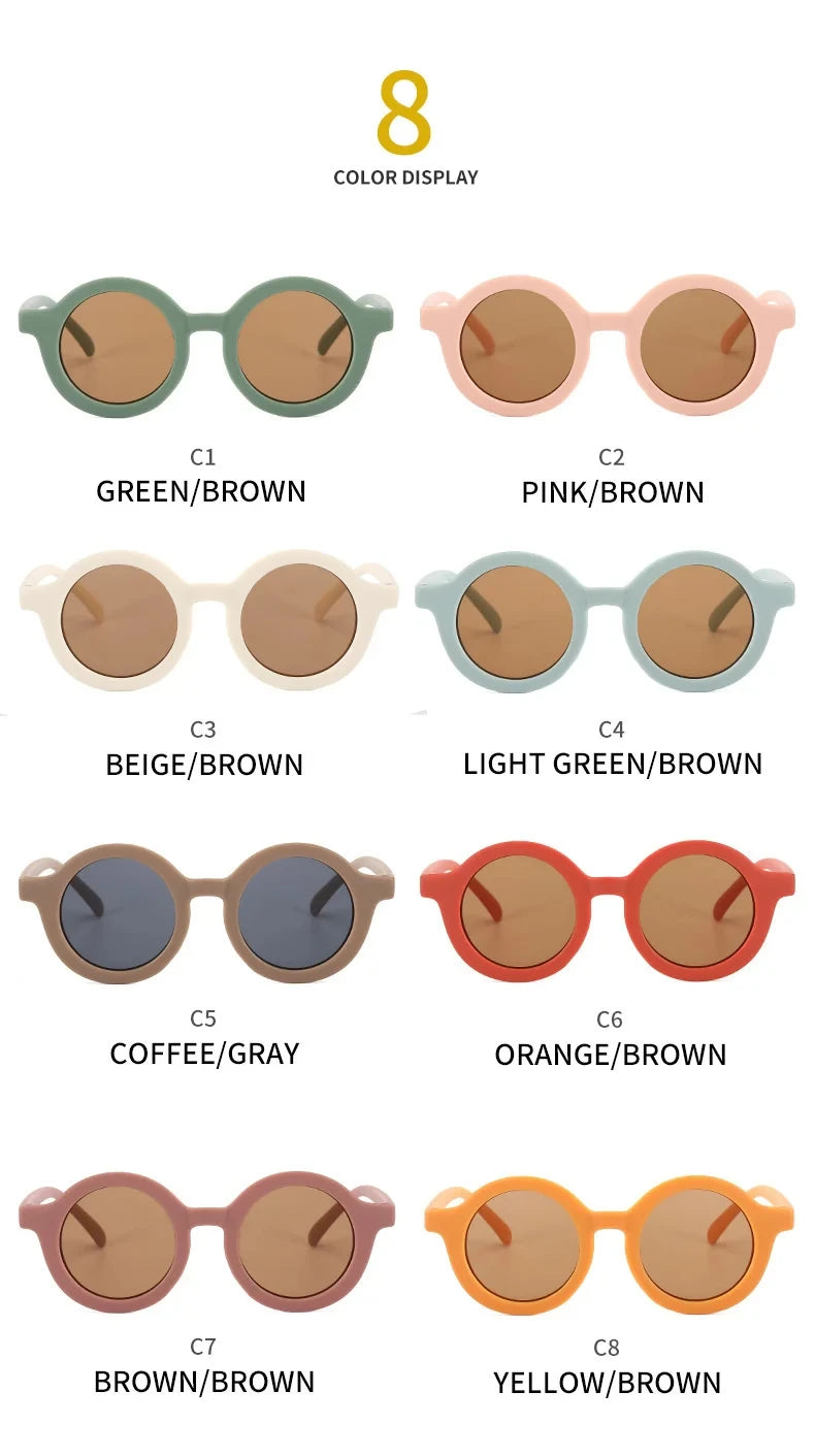 Sunglasses trendy kids Sunglasses Cute kids Sunglasses parent child frosted glasses new 1-8 year old baby decorative