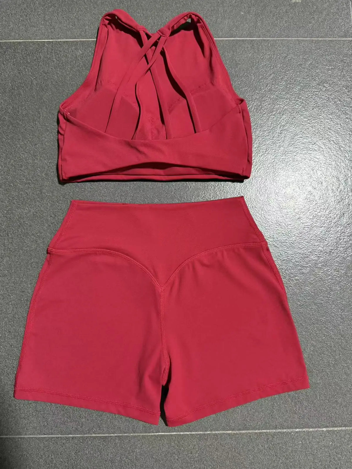 Gym Workout Clothing Detachable Chest Pad Cross Back Vest Yoga Shorts Sets Tight Quick-Dry Fitness Sports Shorts Suits for Women