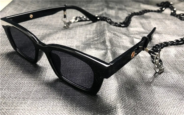 Fashion Vintage Rectangle Punk Sunglasses Women Men Personalized Retro Sun Glasses Trendy Eyewear UV400 Shades Eyeglasses
