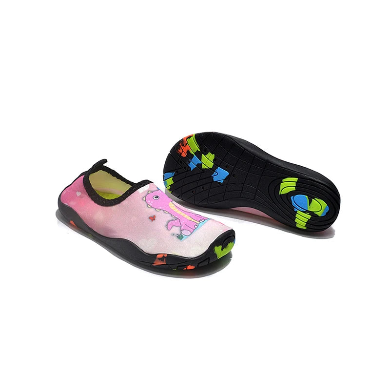 New Kids Summer Cartoon Beach Barefoot Quick-drying Water Shoes Girls Soft-soled Swim Shoes Boys Vacation Beach Shoes 22-32#