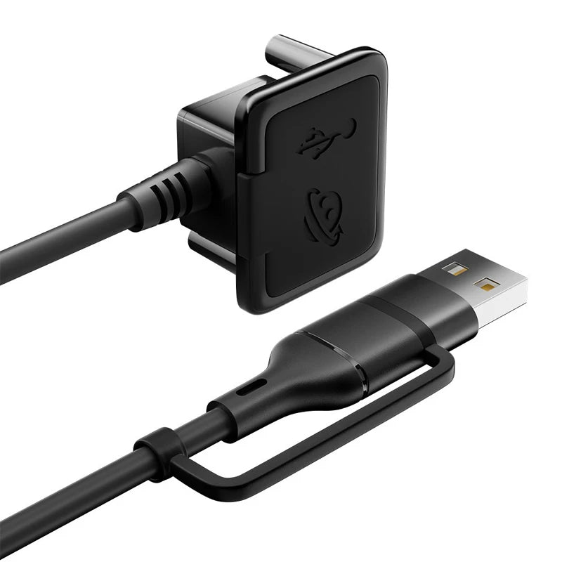 50cm/0.5m External USB-A 3.0+Type C Charging Port Interface Adapter Cable Data Extension Cable for BackPack Laptop Bag SchoolBag