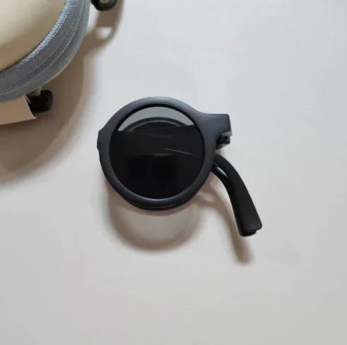 Foldable Kids Sunglasses Girls Boys Cute Round Sun Glasses Children Street Beat Eyeglasses Baby Shades Eyewears UV Protection