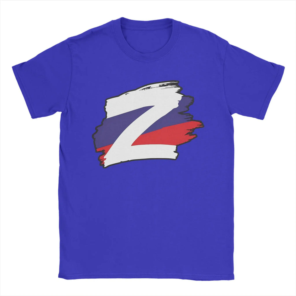 Men T-Shirts Russian Z Peace Unite Funny Cotton Tees Short Sleeve  T Shirts Crew Neck Clothing Gift Idea