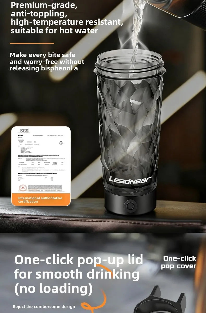New Detachable Electric Mixing Cup Electric Protein Powder Shaker Cup USB Rechargeable Reusable Suitable For Lndoor/Outdoor Use