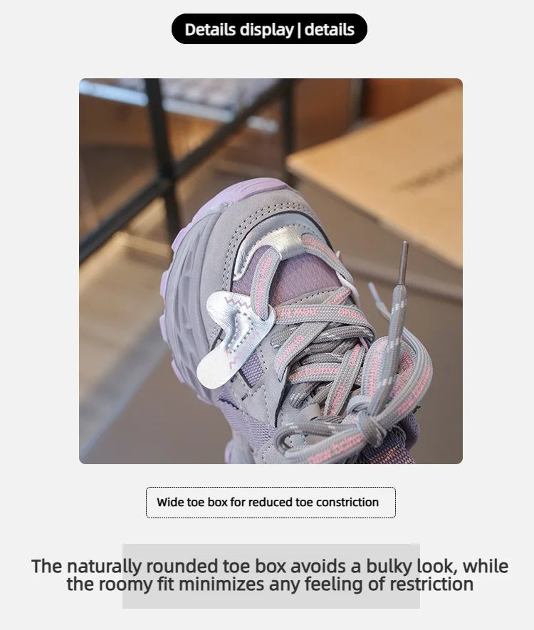 Boys Casual Shoes Girls Sneakers Anti-skid Lace-up Classic 26-37 New Trend Hot Toddlers Little Kids Fashion Sports Running Shoes