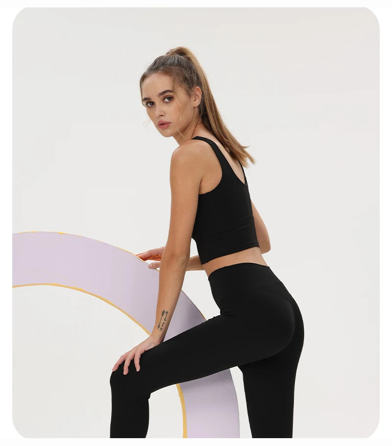 Women Yoga Vest Workout Pilates Activewear Tops Running Gym Pretty Workout Clothes Sports Bras Active Wear Female Camisole Bra